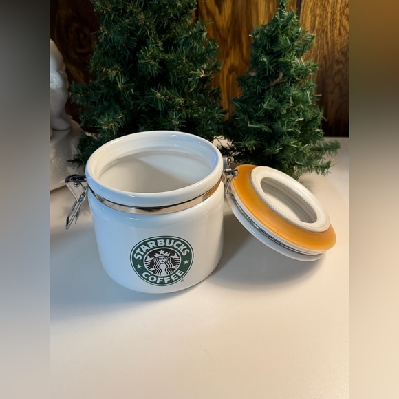 Starbucks White and Green Canister - Picture 3 of 15